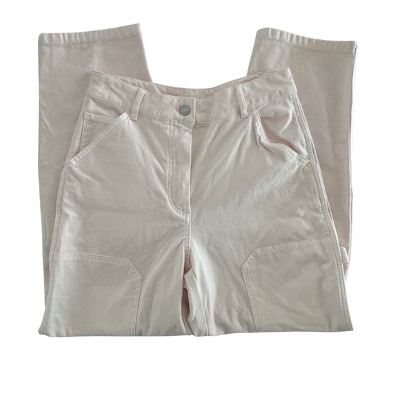 Wilfred Free Brennan Pant Size 6 Pale Pink High Rise 26 Inseam Utility Carpenter - Picture 2 of 9
